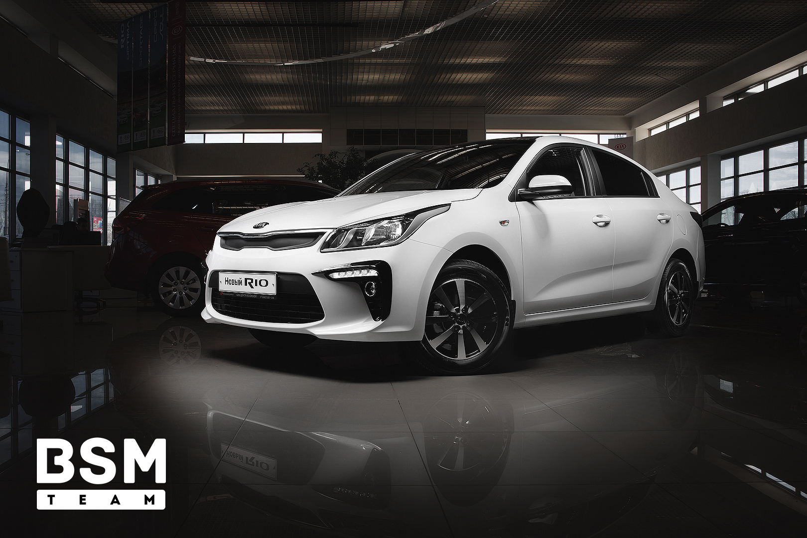 Серпы на передний бампер для Kia Rio 4