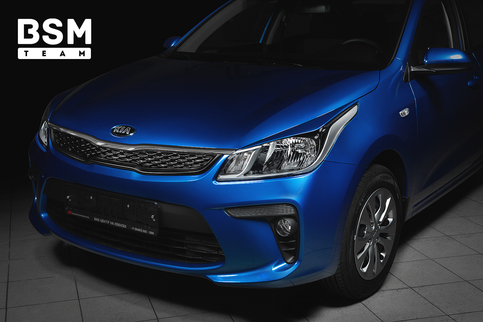 Решетка радиатора для Kia Rio 4 не закрывает хром