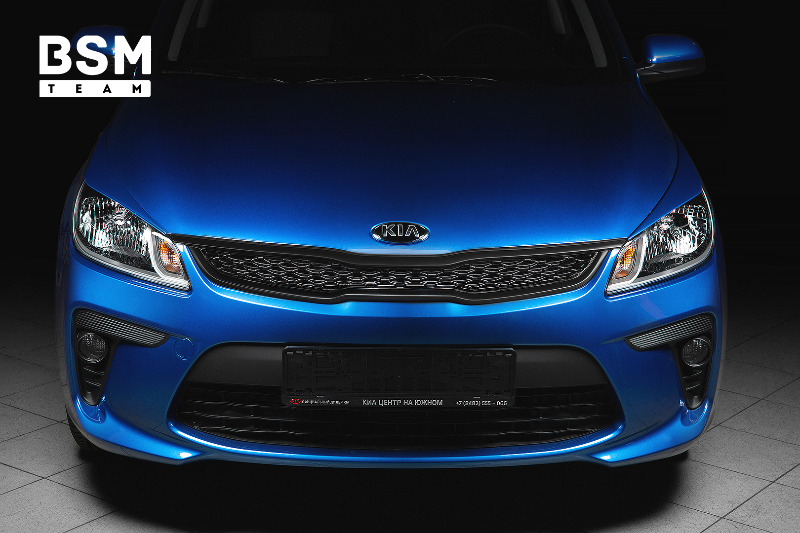 Решетка радиатора для Kia Rio 4 без хрома