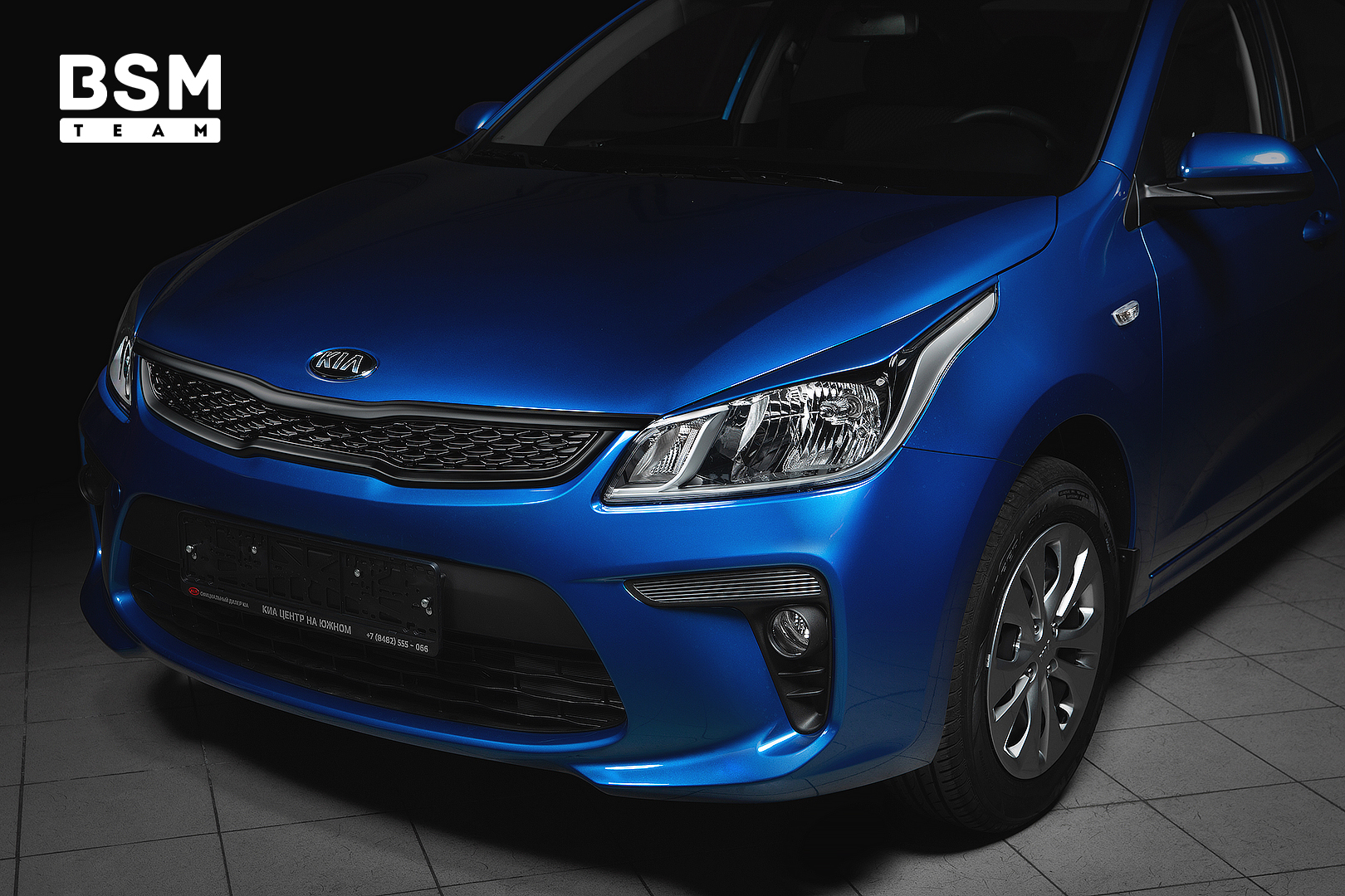 Решетка радиатора для Kia Rio 4 без хрома