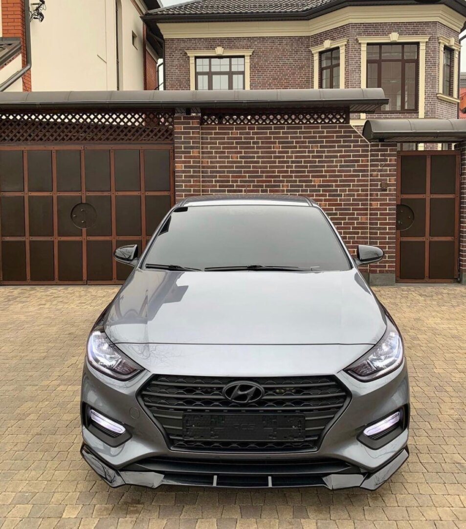 сплиттер бампера Hyundai Solaris 2 (5)
