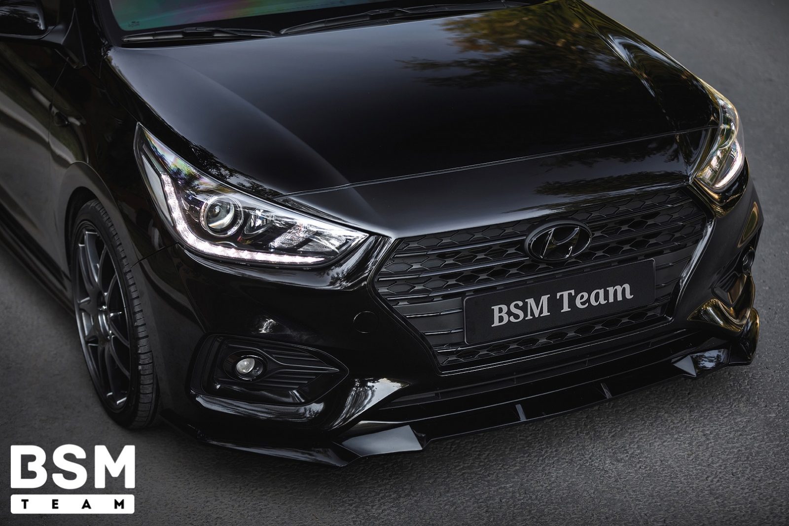 сплиттер бампера Hyundai Solaris 2 (5)